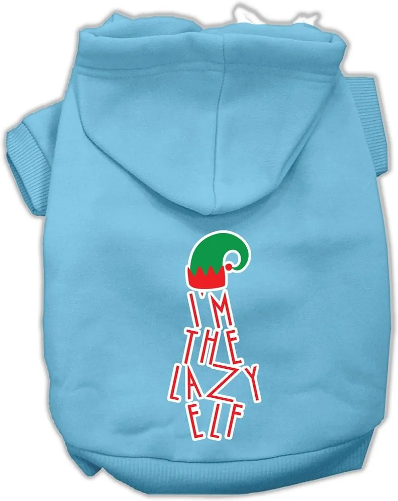 Lazy Elf Screen Print Pet Hoodie Baby Blue Xxxl (20)