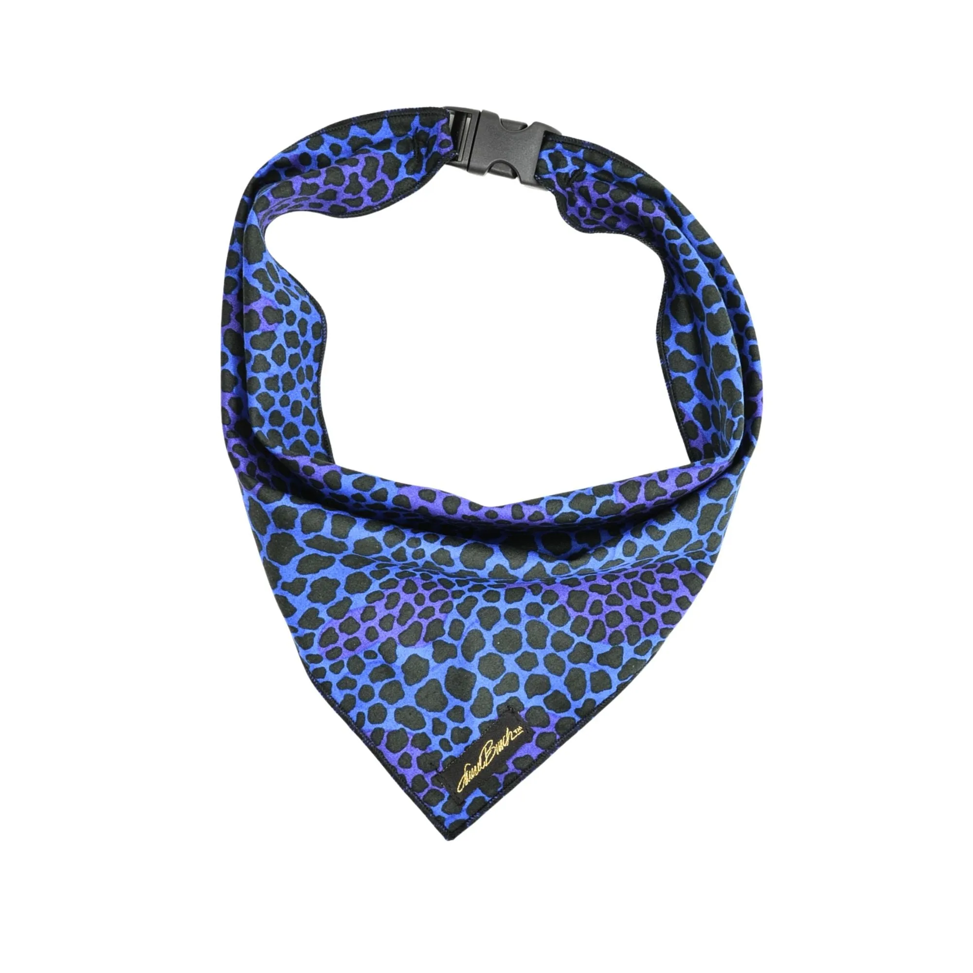 Leopard Pet Scarf - Blue