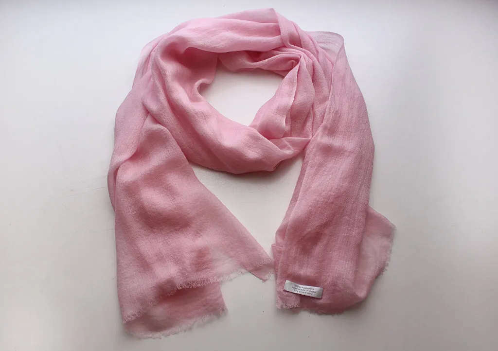 Light Pink 100% Pashmina Shawl from Nepal