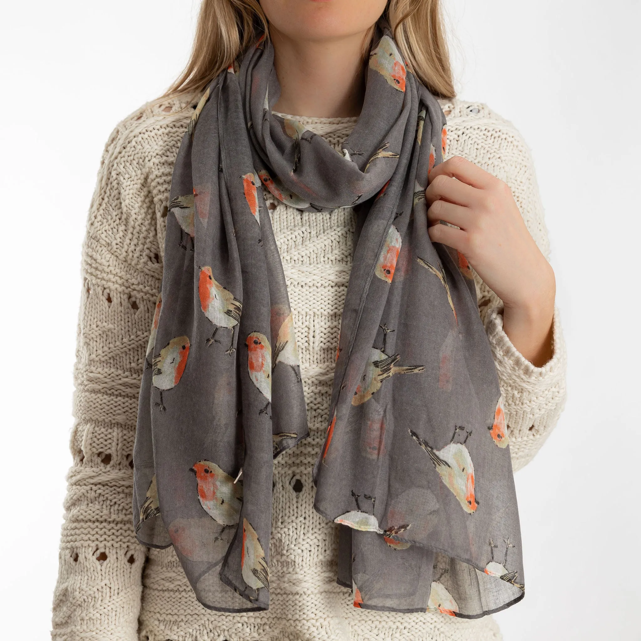 Little Robins Print Scarf