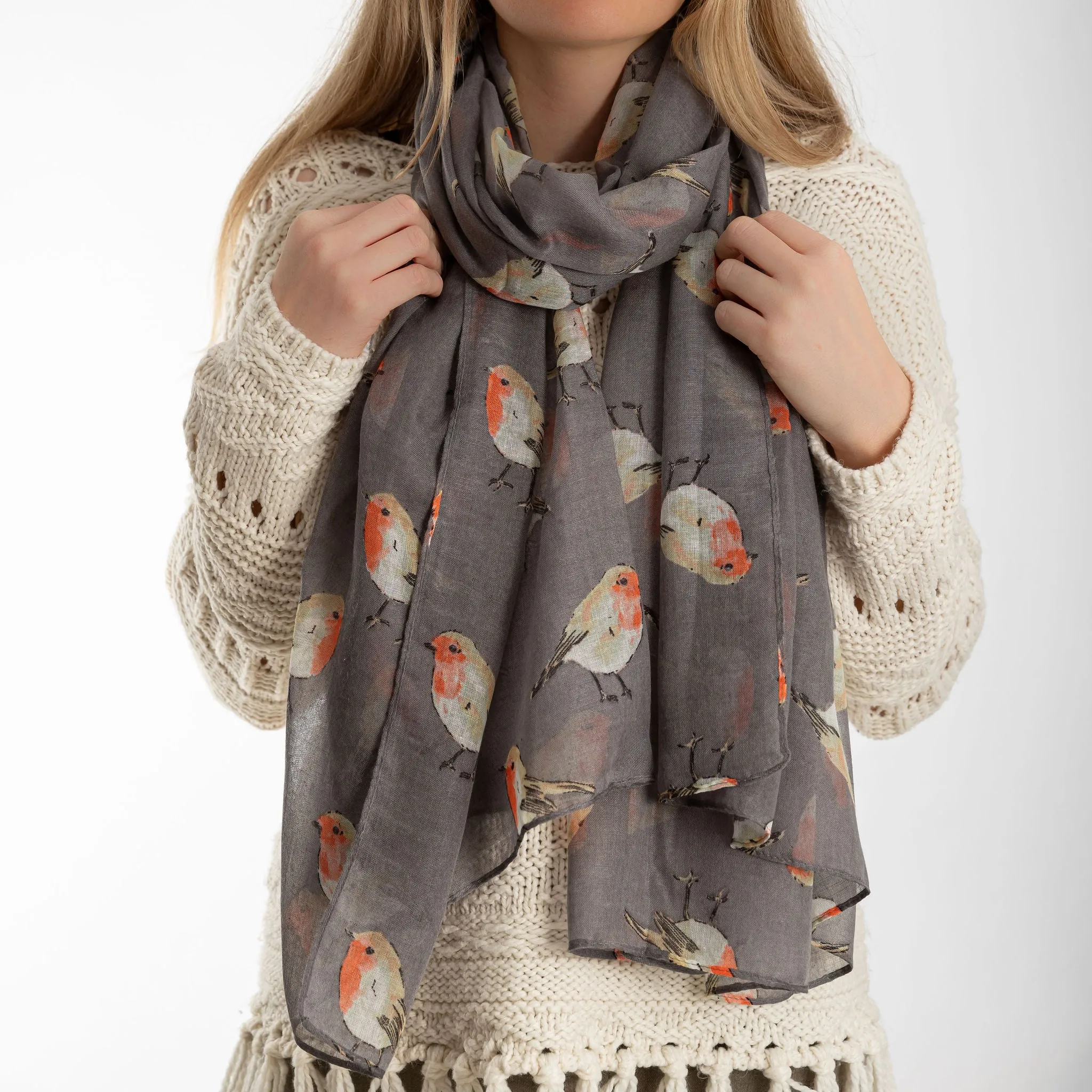 Little Robins Print Scarf