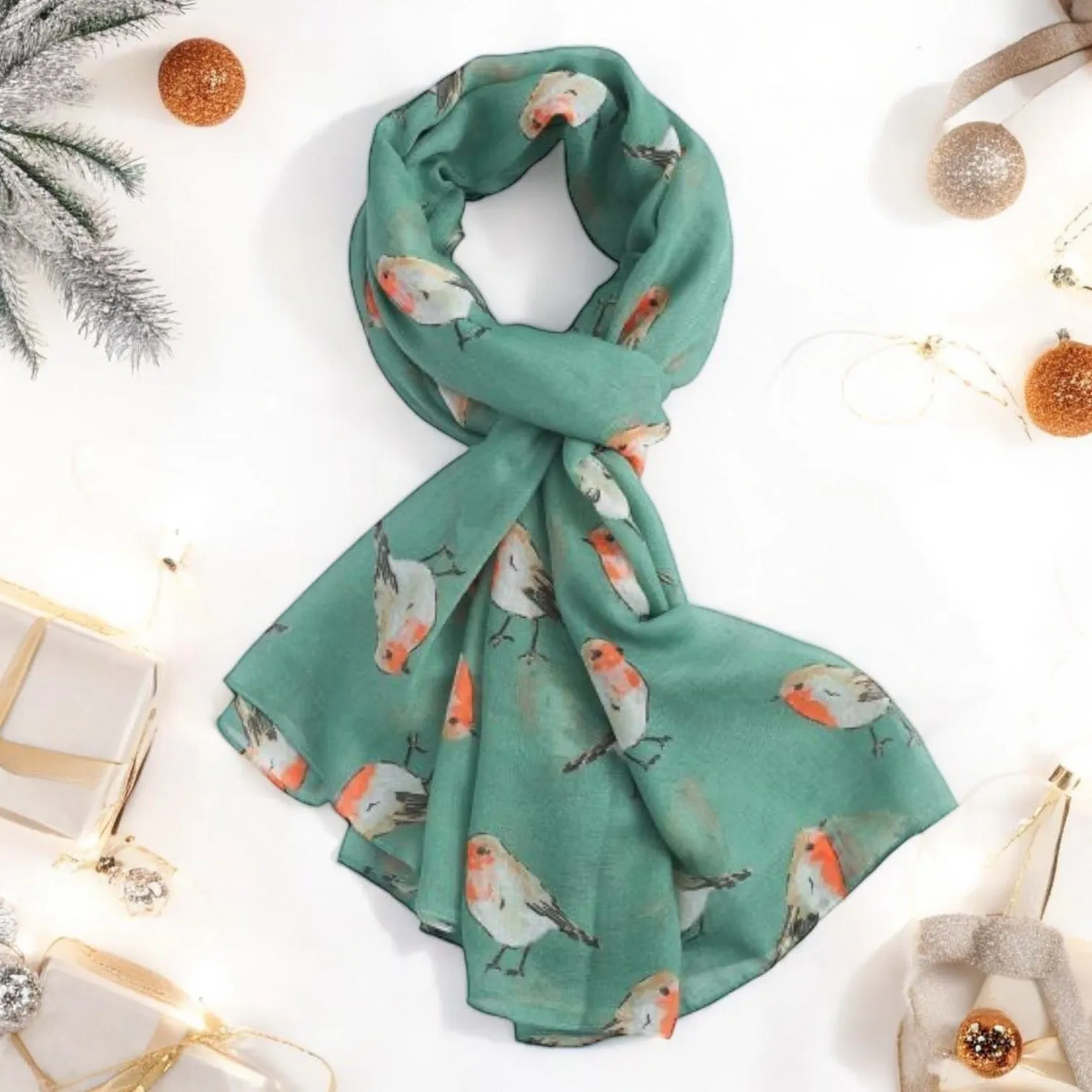 Little Robins Print Scarf