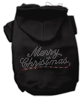 Merry Christmas Rhinestone Hoodies Black XXXL(20)