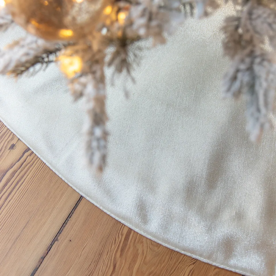 Metallic Woven Christmas Tree Skirt