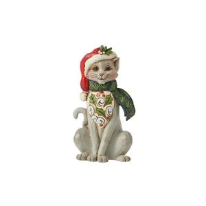 Mini Christmas Cat Figurine