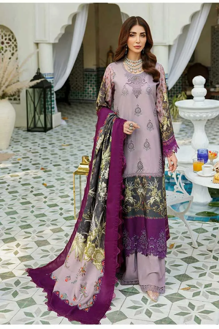 Noor by Saadia Asad - Design 4A Noor Embroidered Prints Woolen Shawl Collection