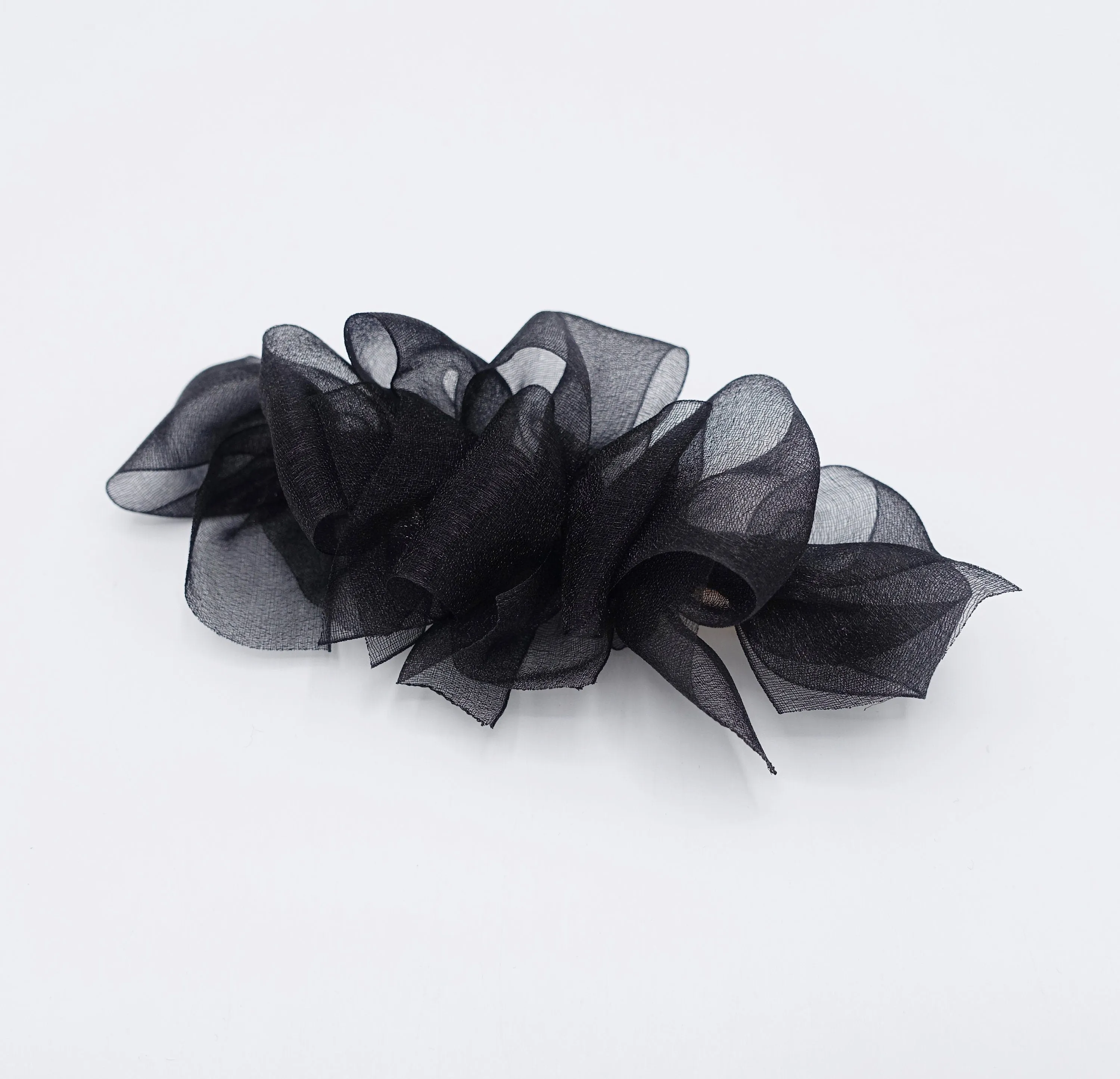 organza bow hair clip, mini hair bow clip