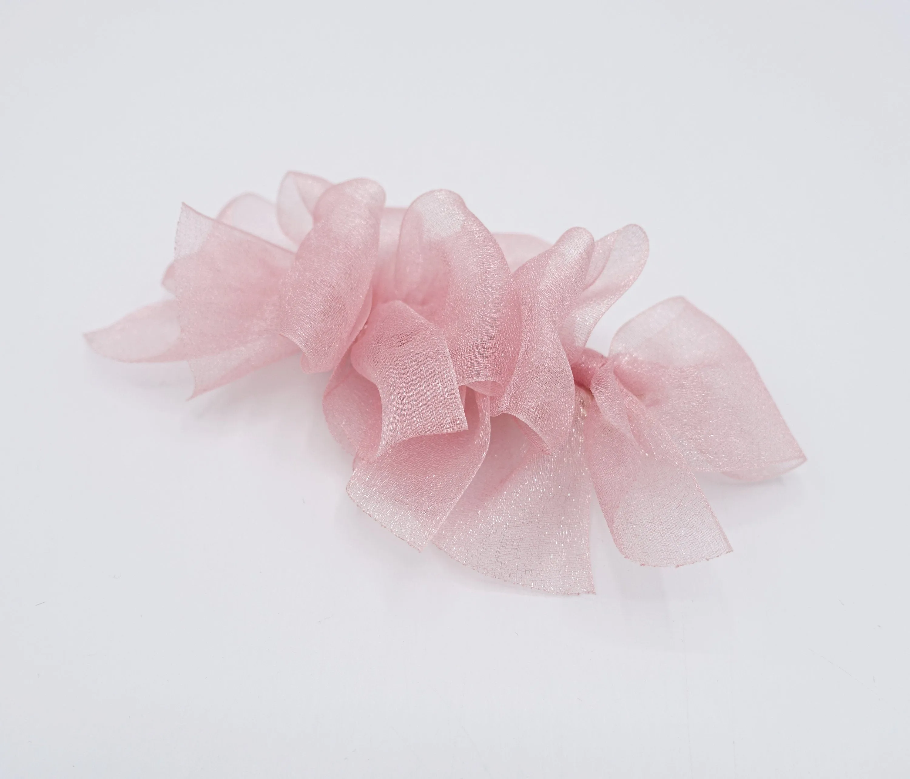 organza bow hair clip, mini hair bow clip