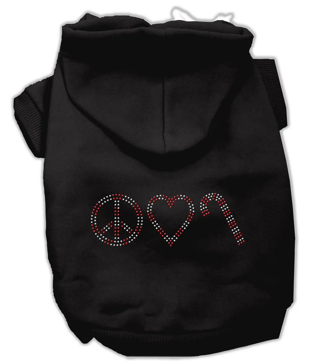 Peace, Love and Candy Canes Hoodies Black XL (16)