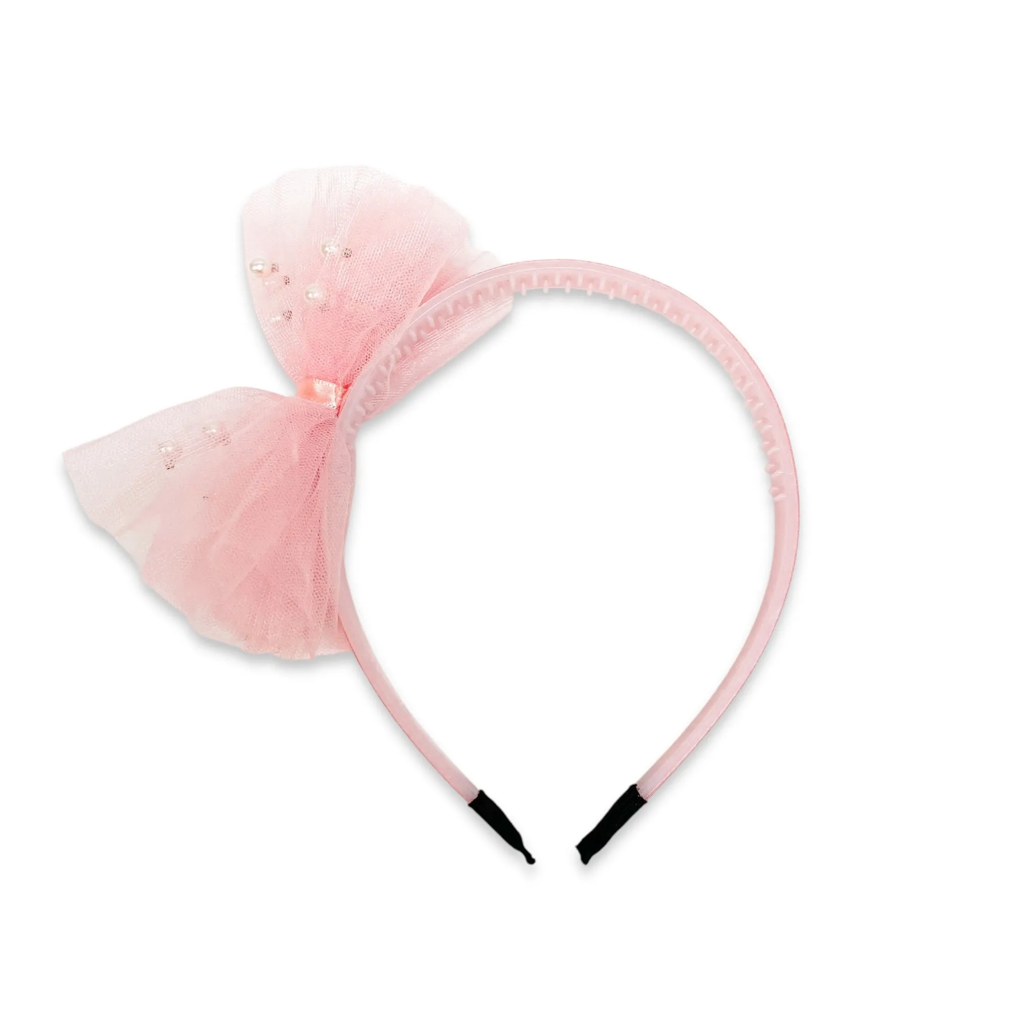 Pearl & Bow headband -pink