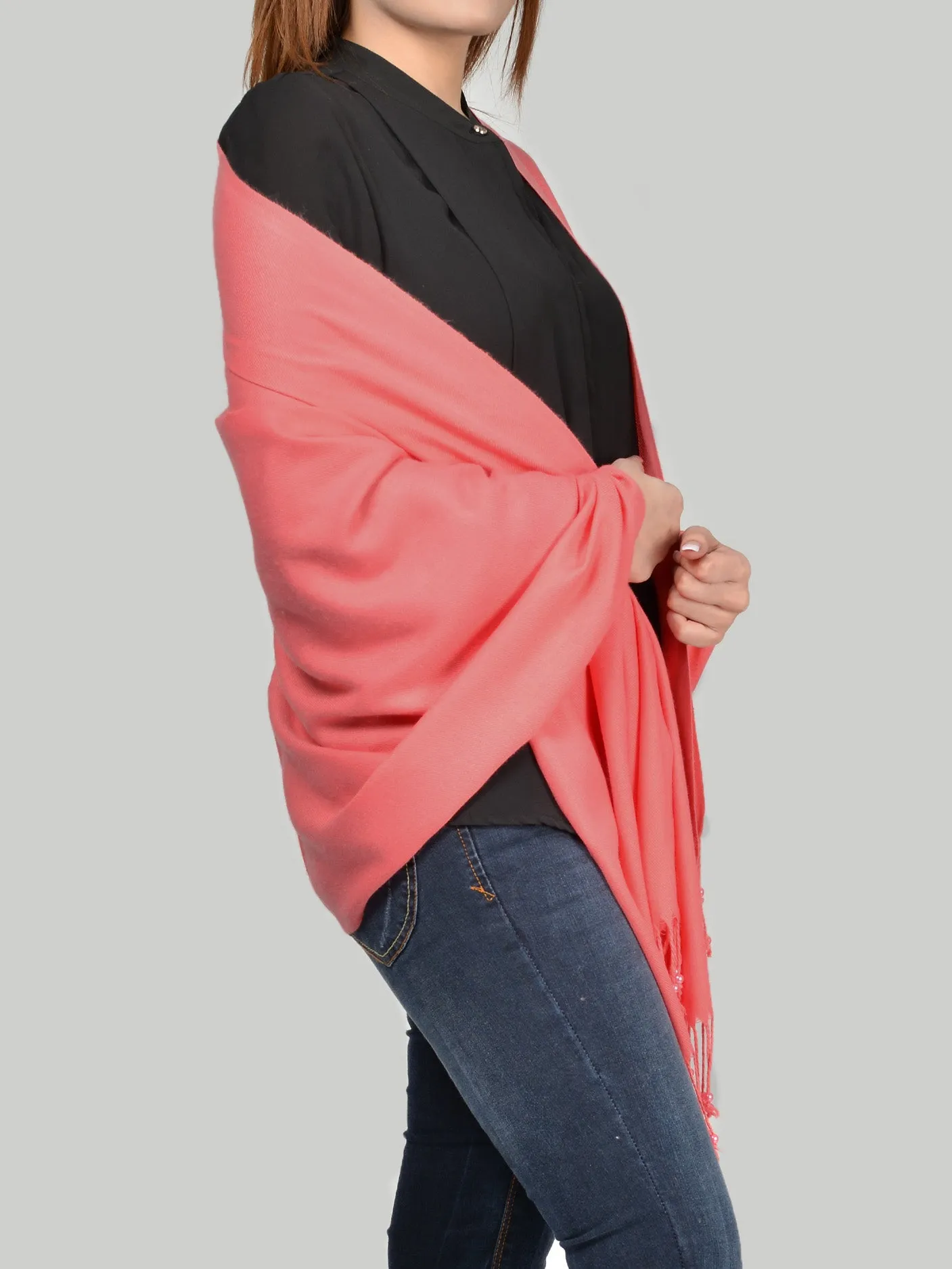 Pearl Shawl-Dark Peach