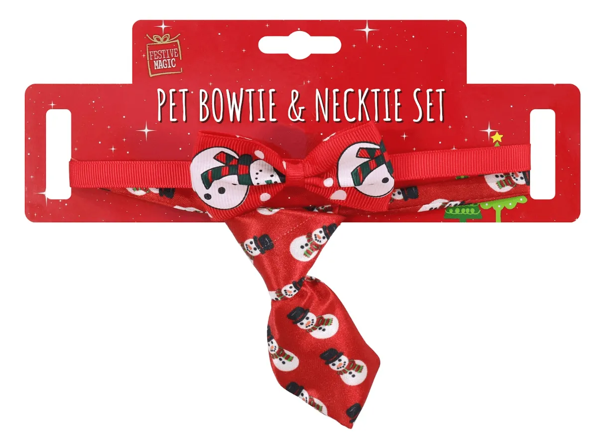 Pet Bowtie & Necktie Set 6 Asst