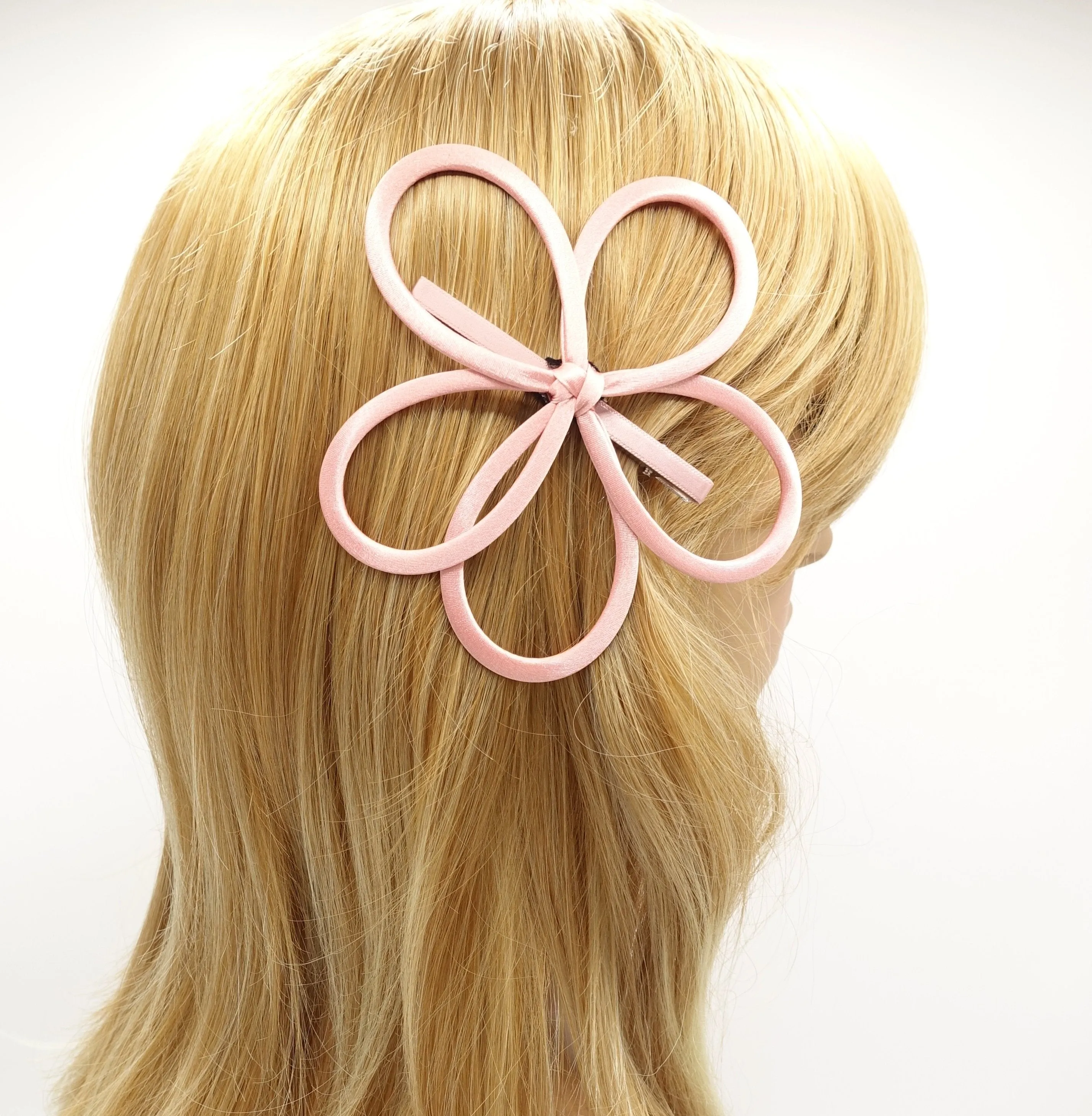 petal hair clip wired flower hair accessory for women