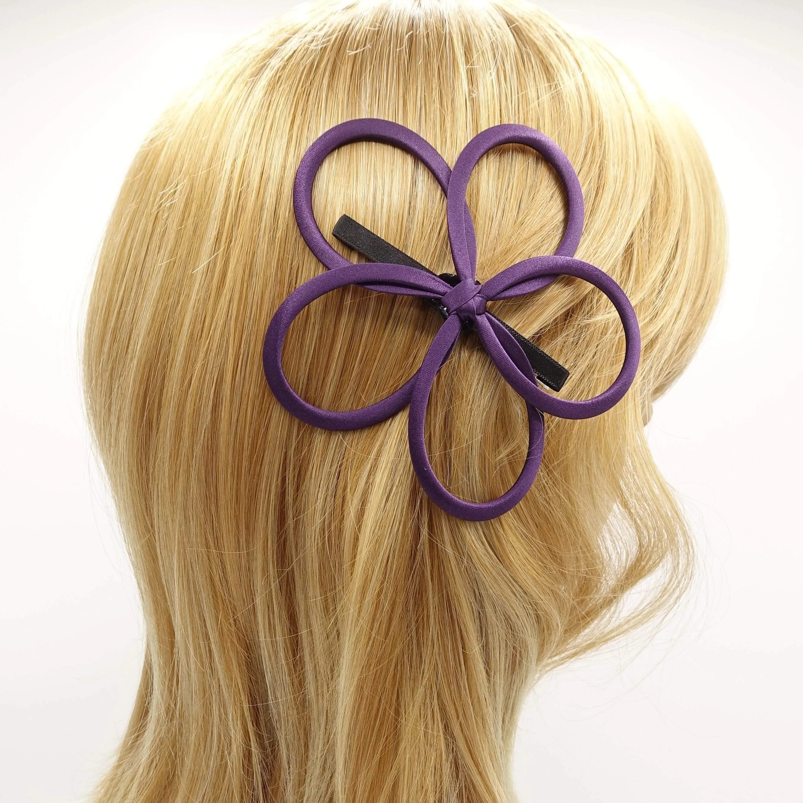 petal hair clip wired flower hair accessory for women