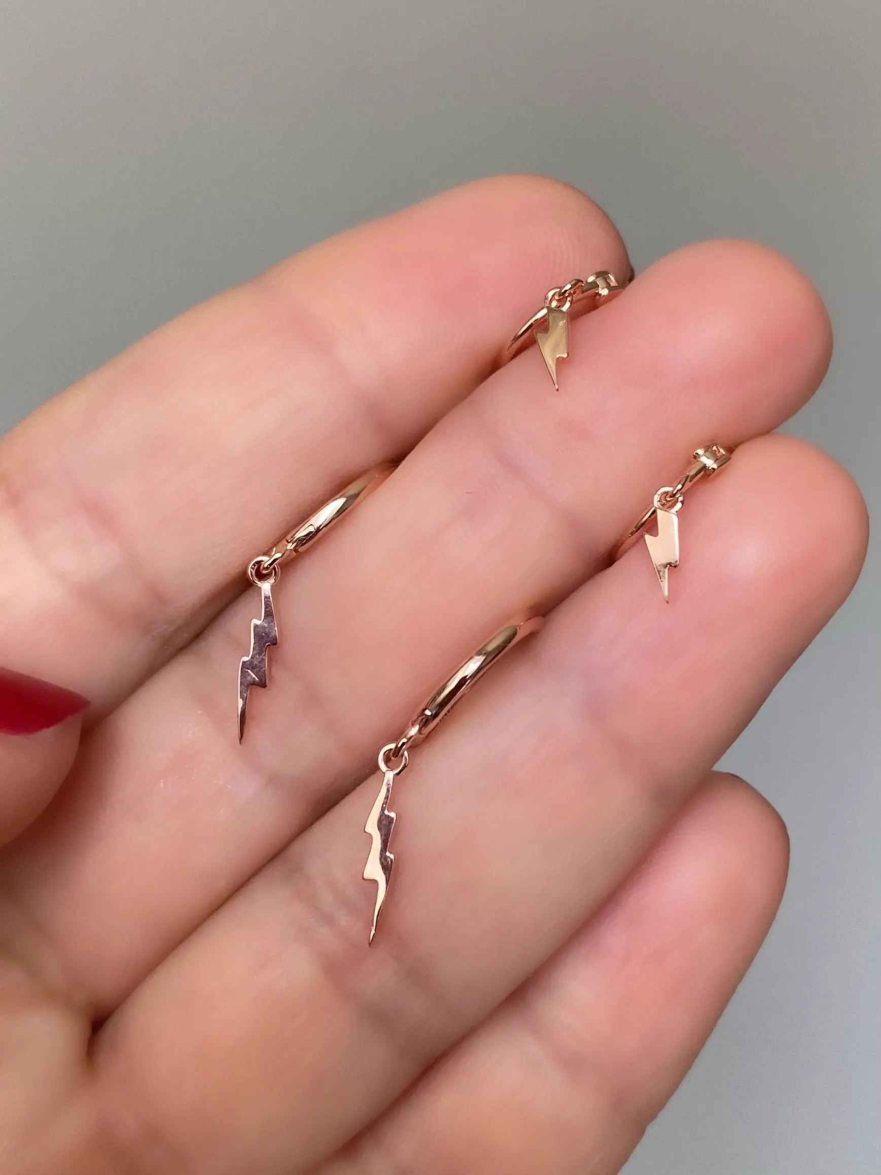 Petite Hoops with charms