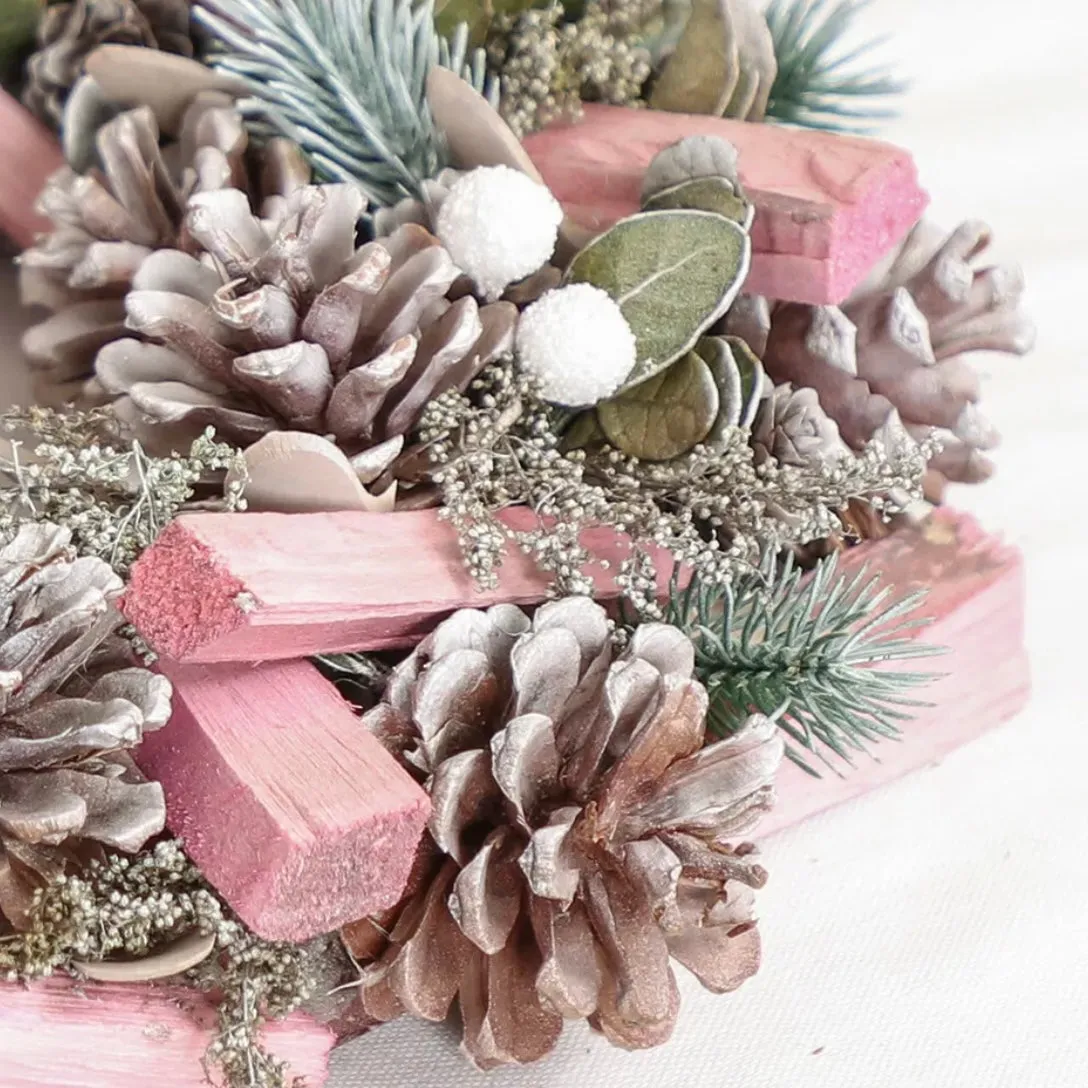 Pink And White Luxury Christmas Wreath