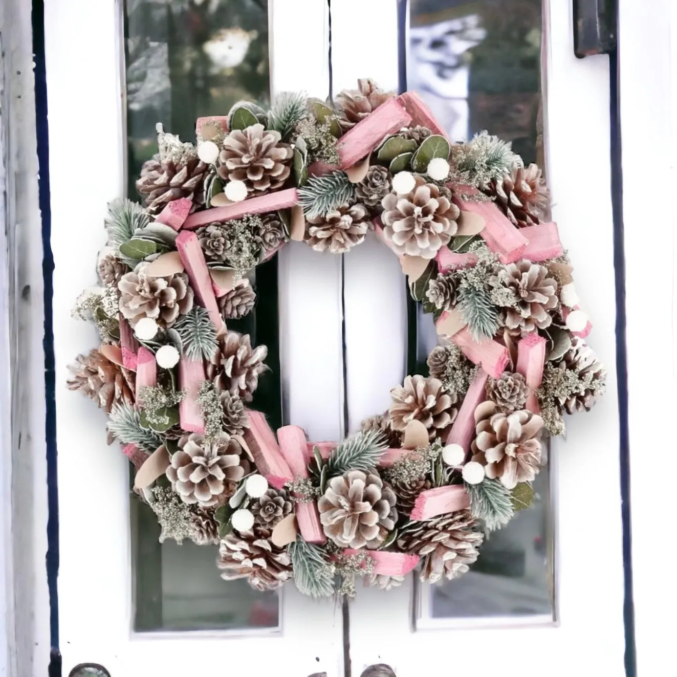 Pink And White Luxury Christmas Wreath