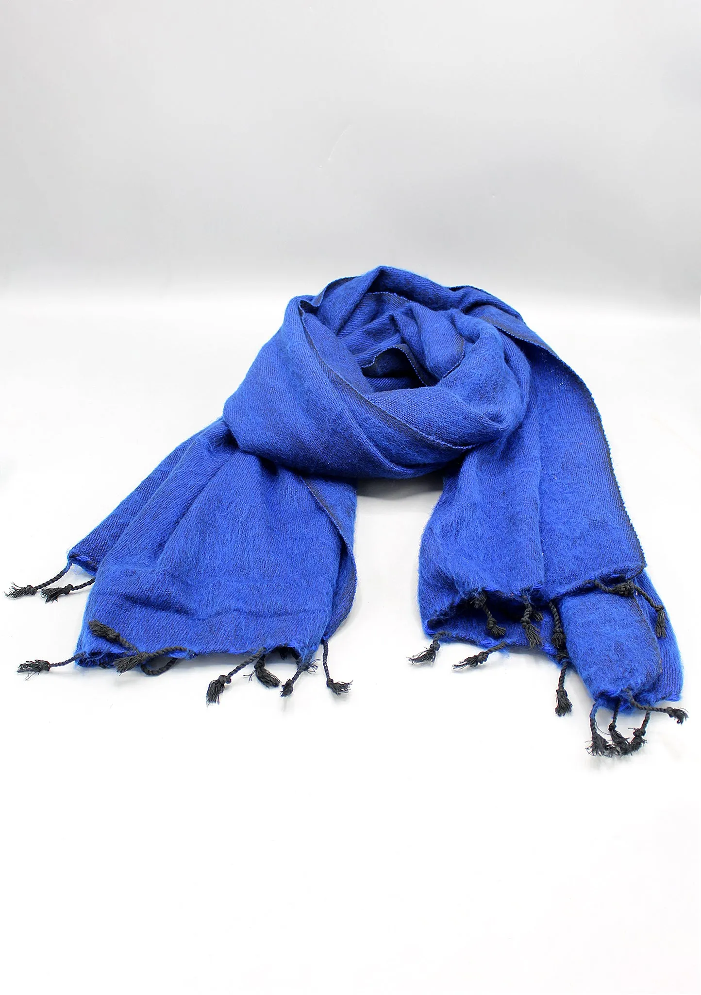 Plain Yak Shawl Blue