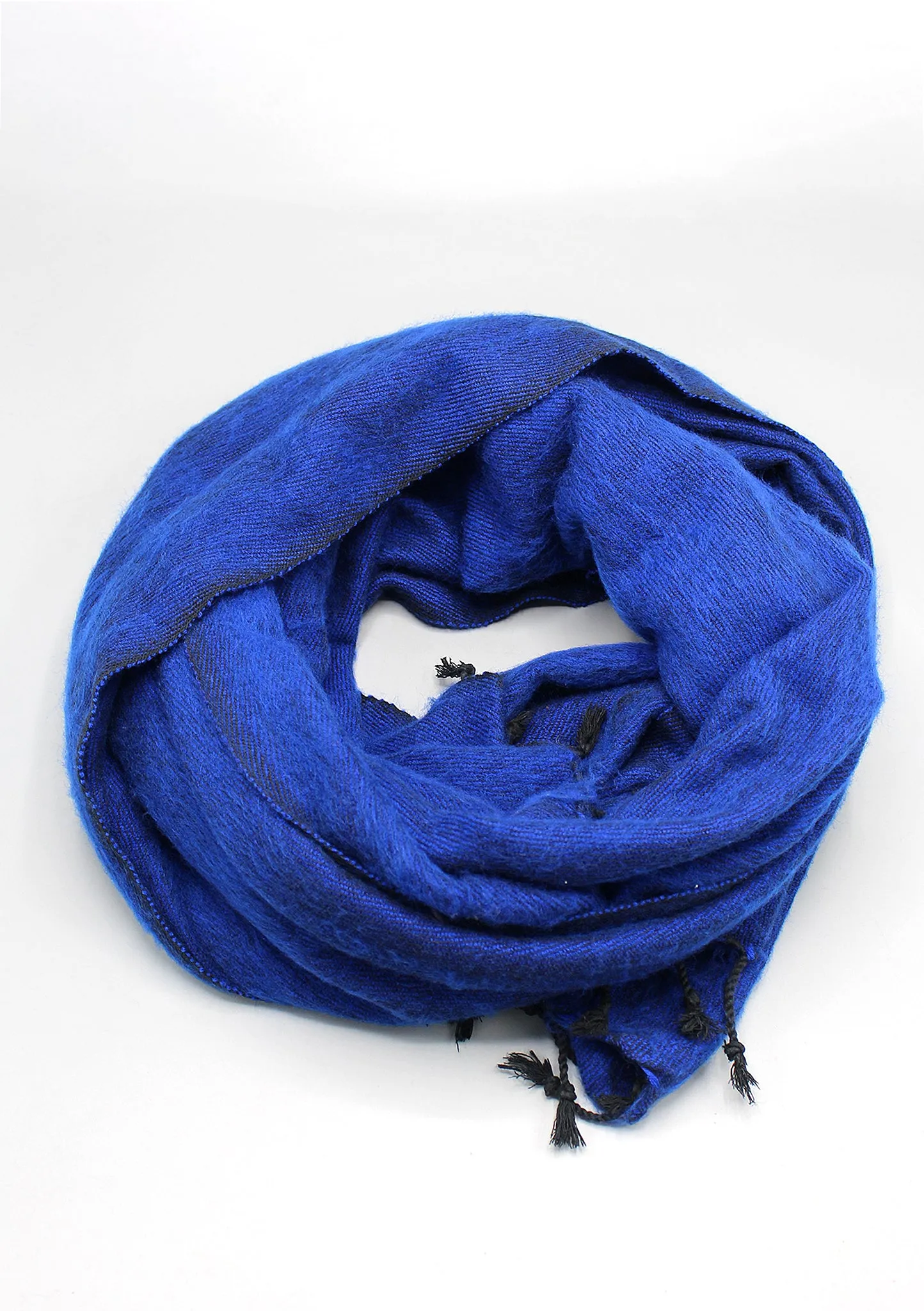 Plain Yak Shawl Blue