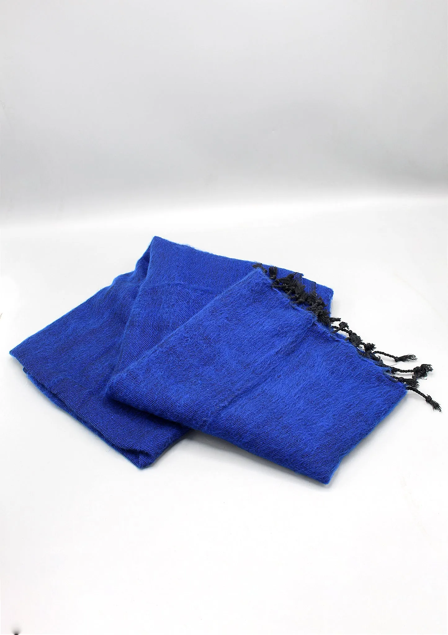 Plain Yak Shawl Blue