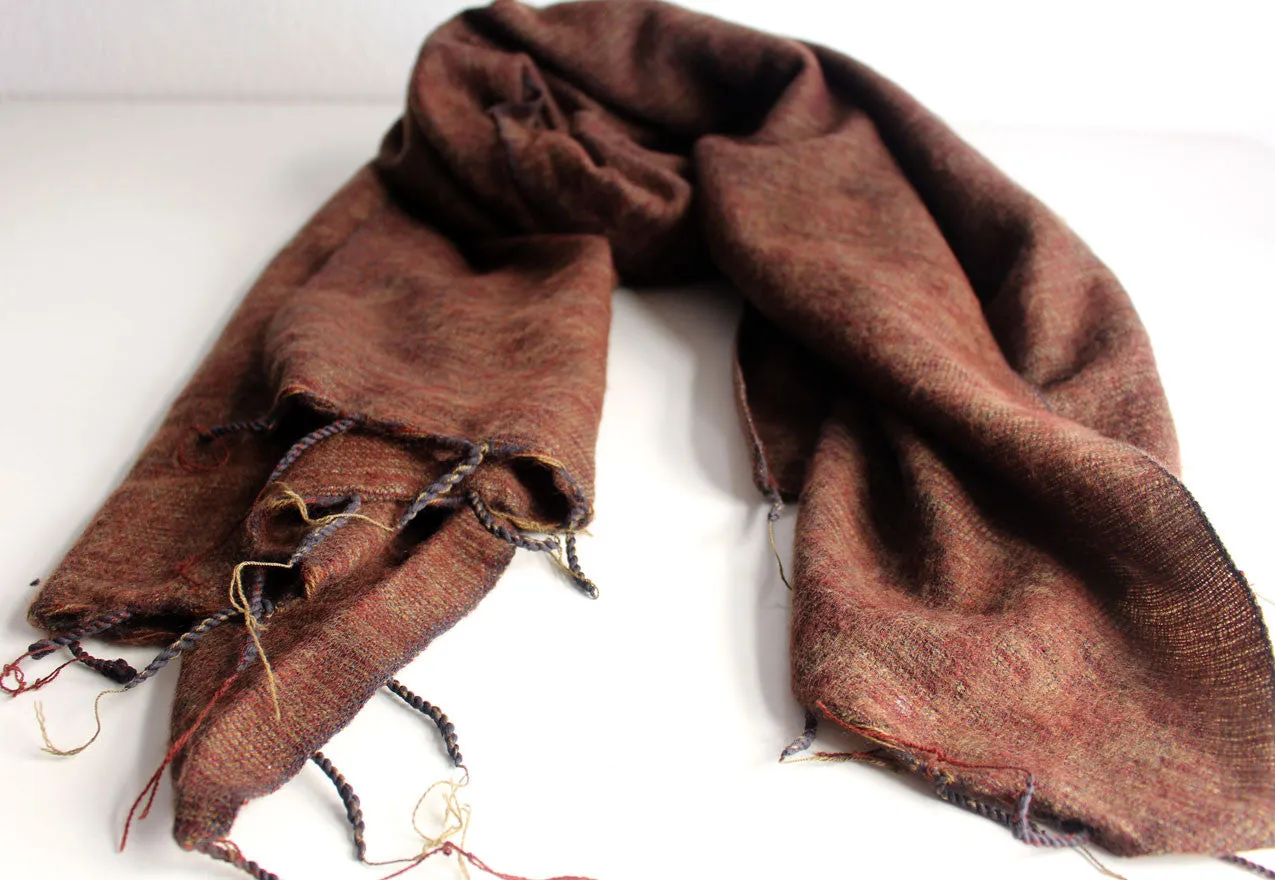 Plain Yak Shawl Brown