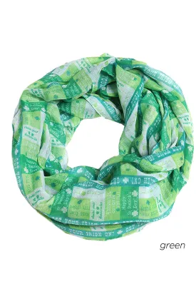 PTINF08814 - St. Patrick's Day Multi Phrase Loop Scarf 30"x70"