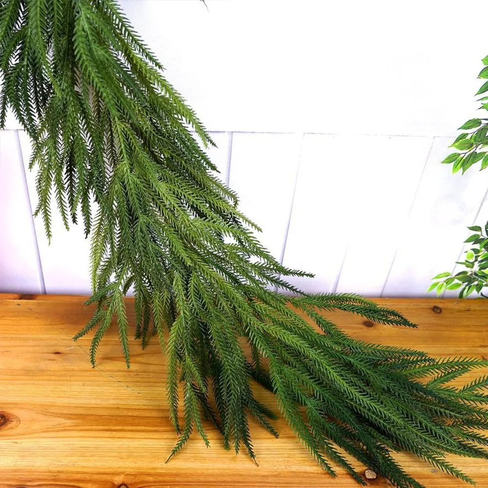 relaxed LIUZHIPENG Christmas Norfolk Pine Garland, Realistic Christmas Norfolk Pine Garlands, Green Artificial Greenery Garland for Table, Fireplace, Mantle, Wall, Christmas Holiday Wedding Decor C6Y6 D 70.86'