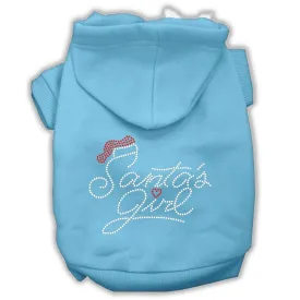 Santa's Girl Rhinestone Dog Hoodie Baby Blue Xxl (18)