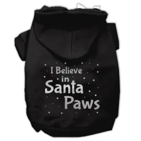 Screenprint Santa Paws Pet Hoodies Black Size Sm (10)