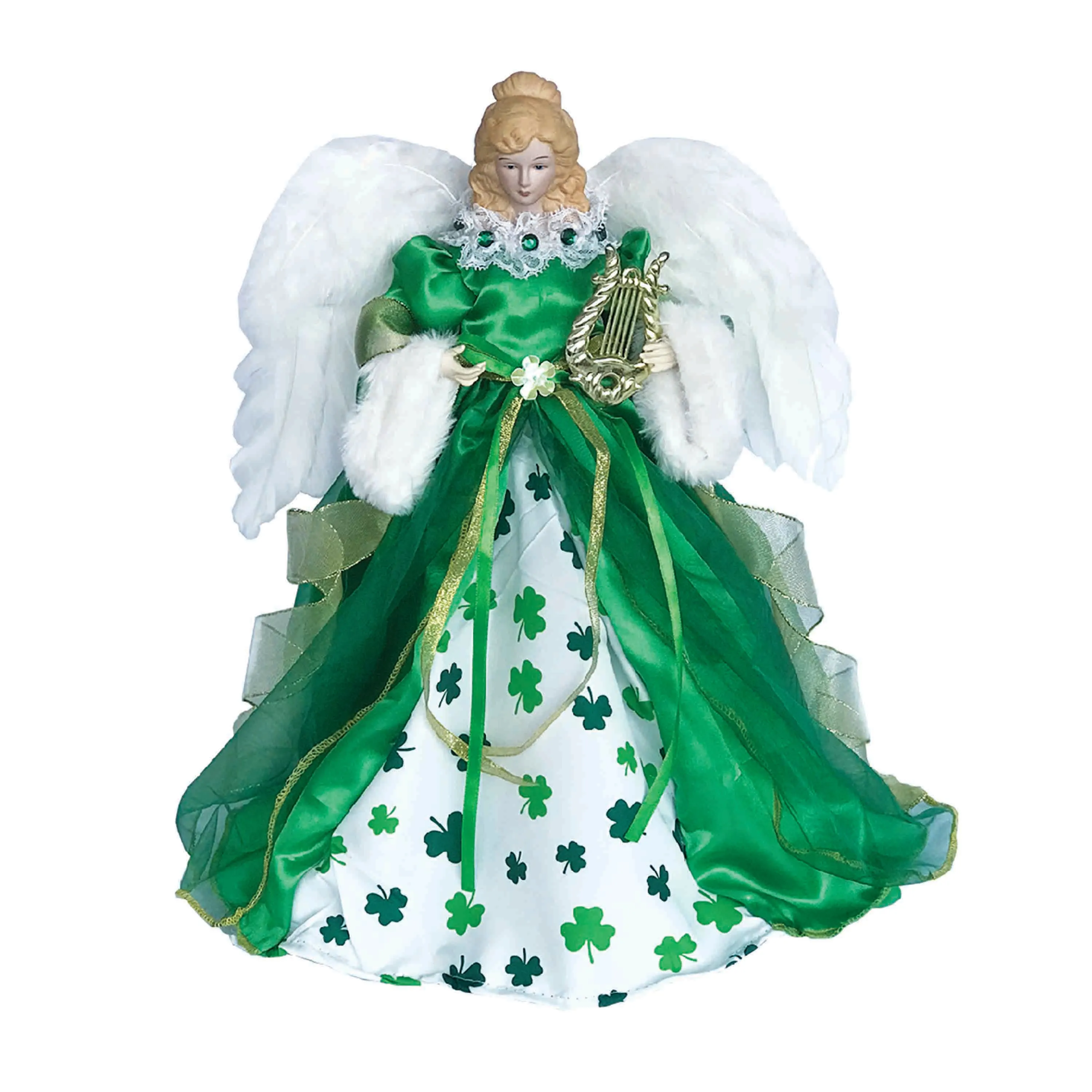 Shamrock Angel - 15" Tree Topper