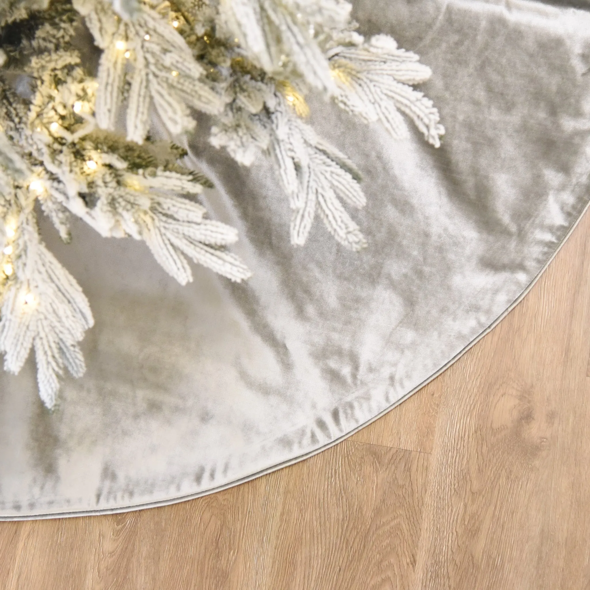 Silver Velvet Tree Skirt