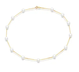 Snowy Dewdrops Pearl Necklace