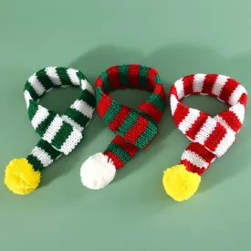 Striped Christmas Pet Scarf