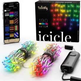 timeless Icicle App-Controlled Smart 190 Multicolor RGB LED Christmas Lights Multicolor RGB