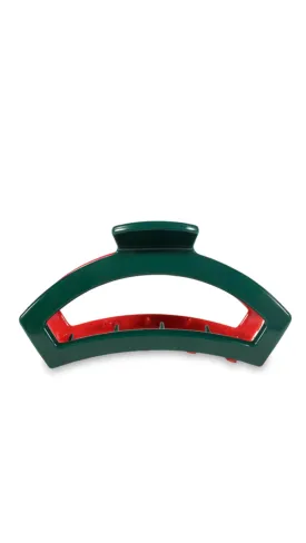 Tiny Teleties Open Claw Clip - Red and Green