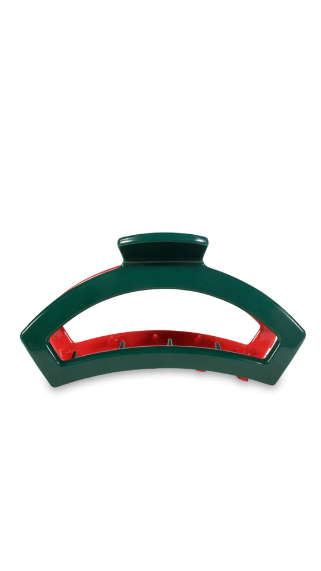 Tiny Teleties Open Claw Clip - Red and Green