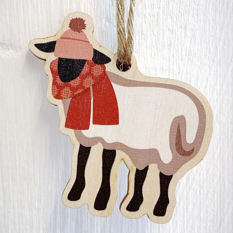 Wooden Christmas Decoration - Sheep