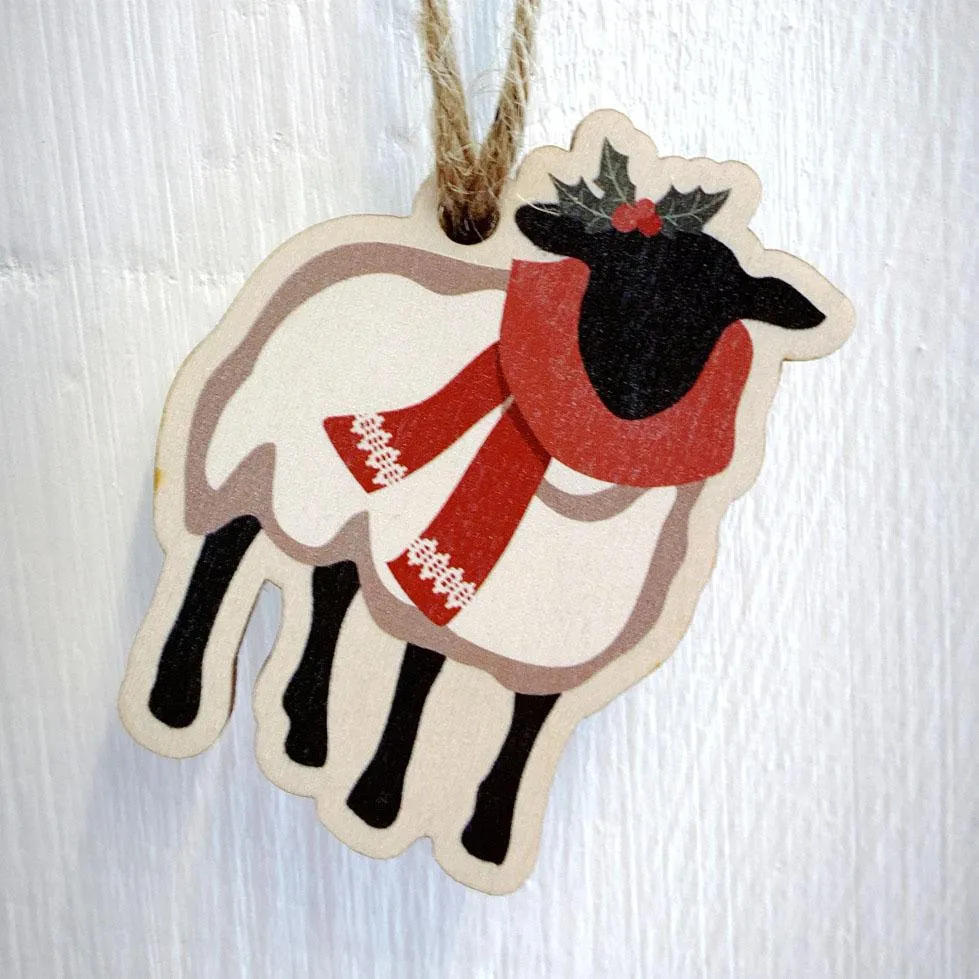 Wooden Christmas Decoration - Sheep