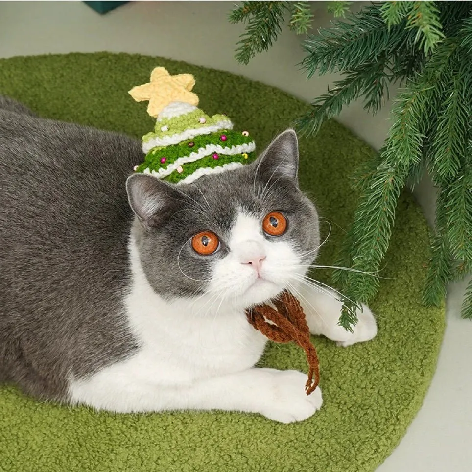 ZEZE Christmas Knitted Pet Hat